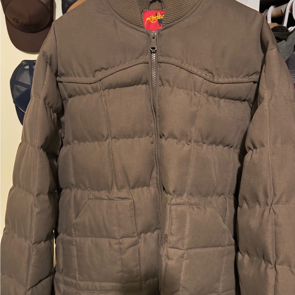 Men's Olive Puffer Jacket Rodeo - Picture 2 of 3